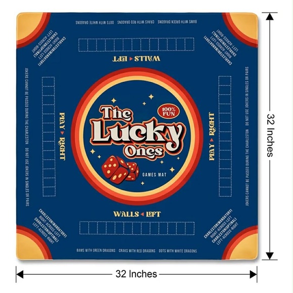 Mahjong Mat with velvet Mahjong mat storage bag with 2 dice - Picture 3 of 3